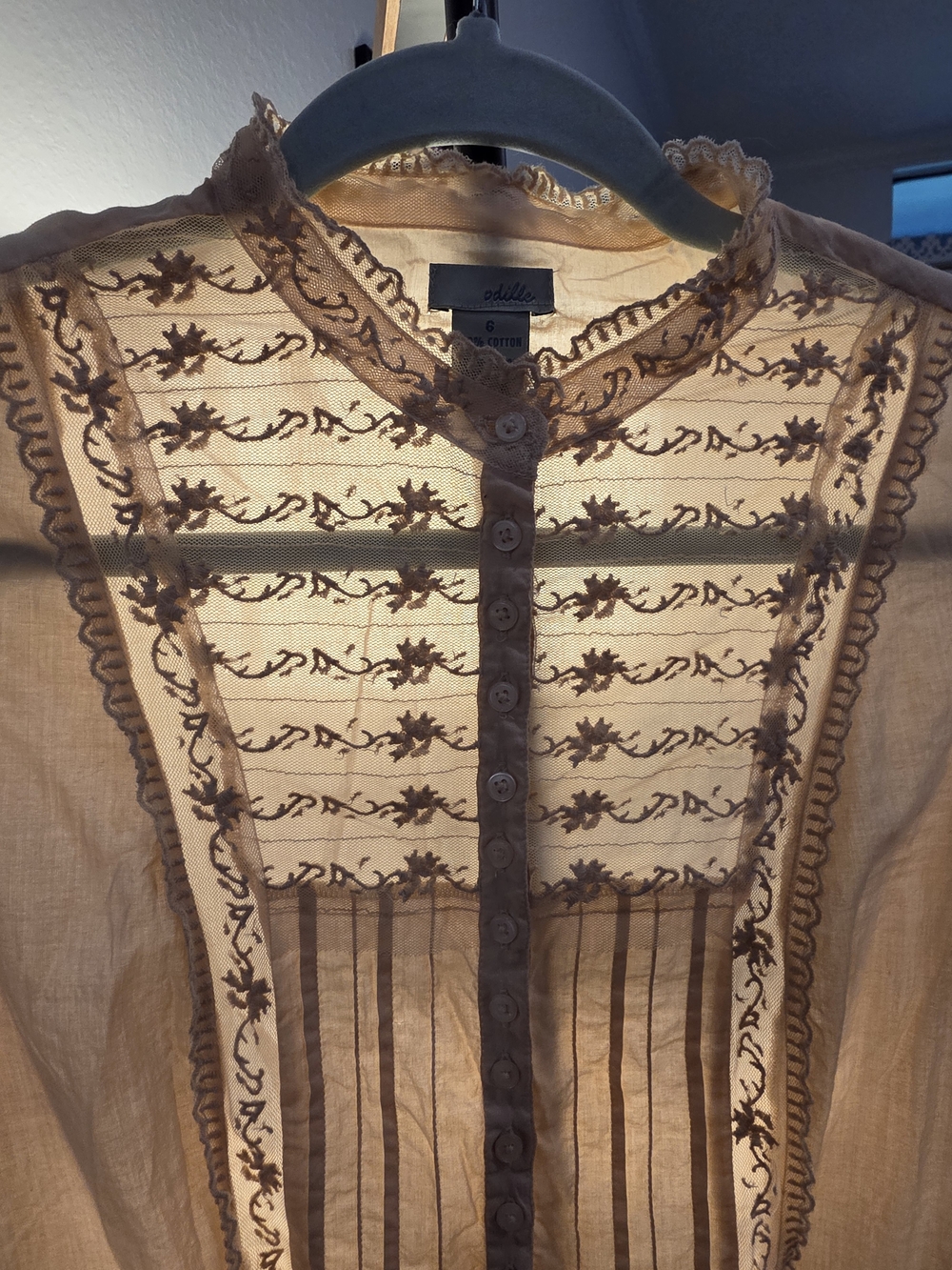 Anthropologie Odille Embroidered Button-Up Blouse - Picture 5 of 10